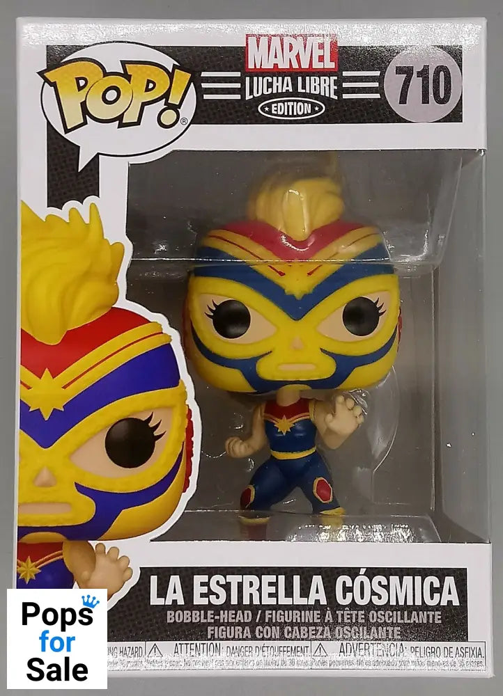 #710 La Estrella C�smica (Captain Marvel) Marvel Luchadores Funko POP