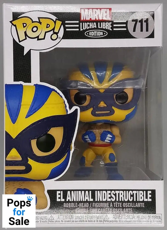 711 El Animal Indestructible (Wolverine) Marvel Luchadores - Box Damaged Funko POP