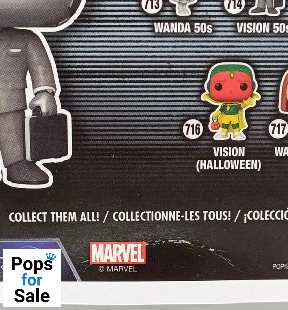 714 50s Vision - B&W Chase - Marvel Wandavision - Damaged Box Funko POP