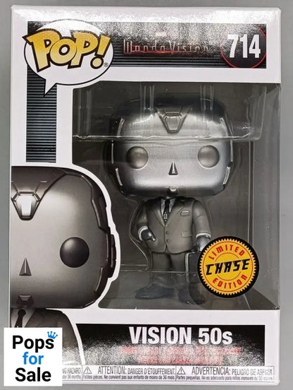 714 50s Vision - B&W Chase - Marvel Wandavision - Damaged Box Funko POP