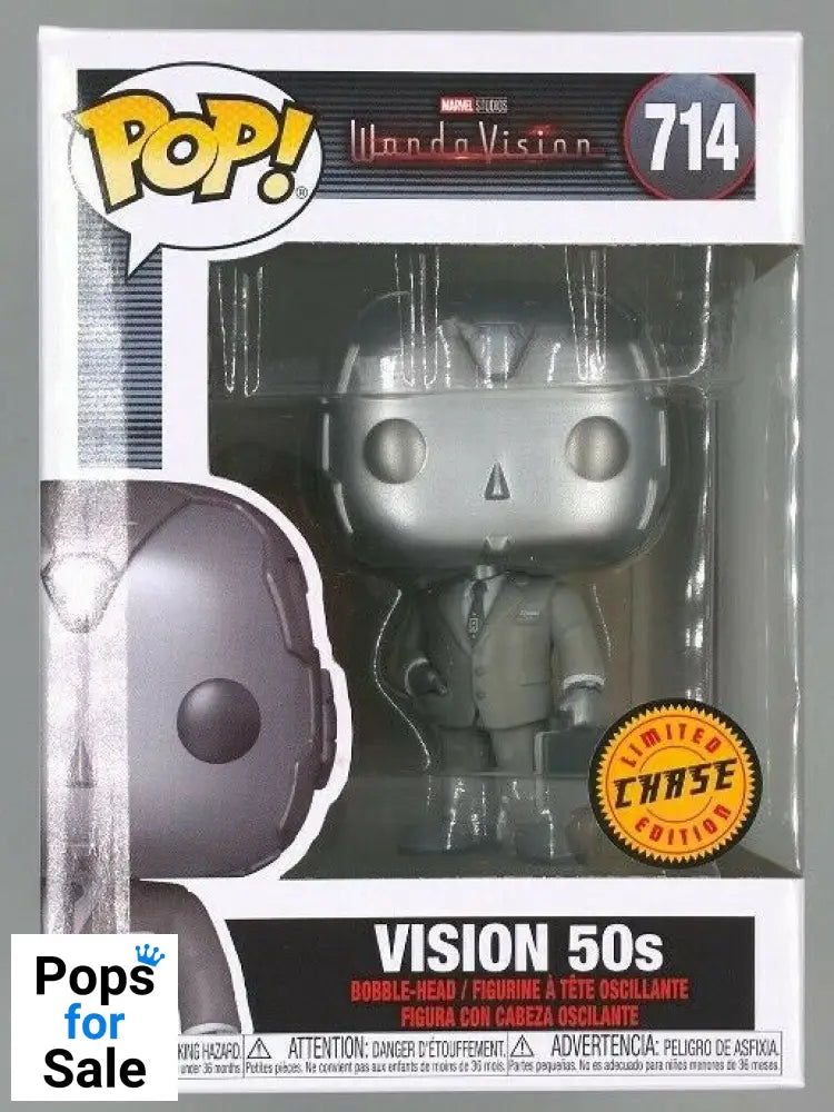 #714 50s Vision - B&W Chase - Marvel Wandavision Funko POP