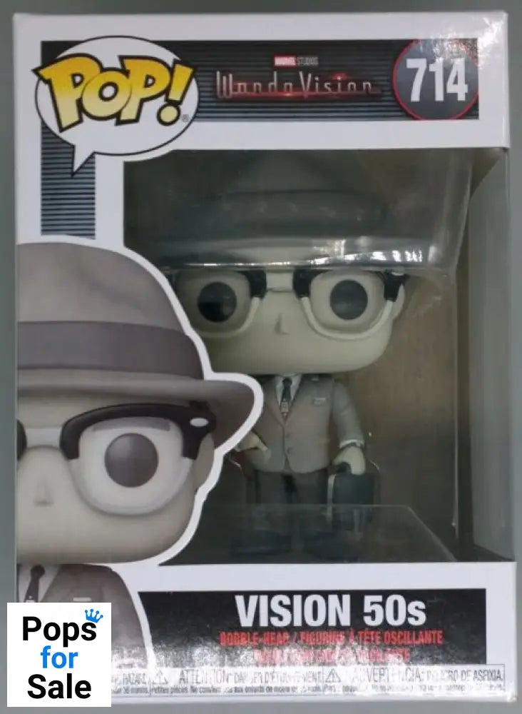 #714 50s Vision - B&W - Marvel Wandavision Funko POP