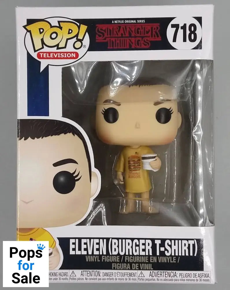 #718 Eleven (Burger T-Shirt) - Stranger Things - Box Damaged Funko POP