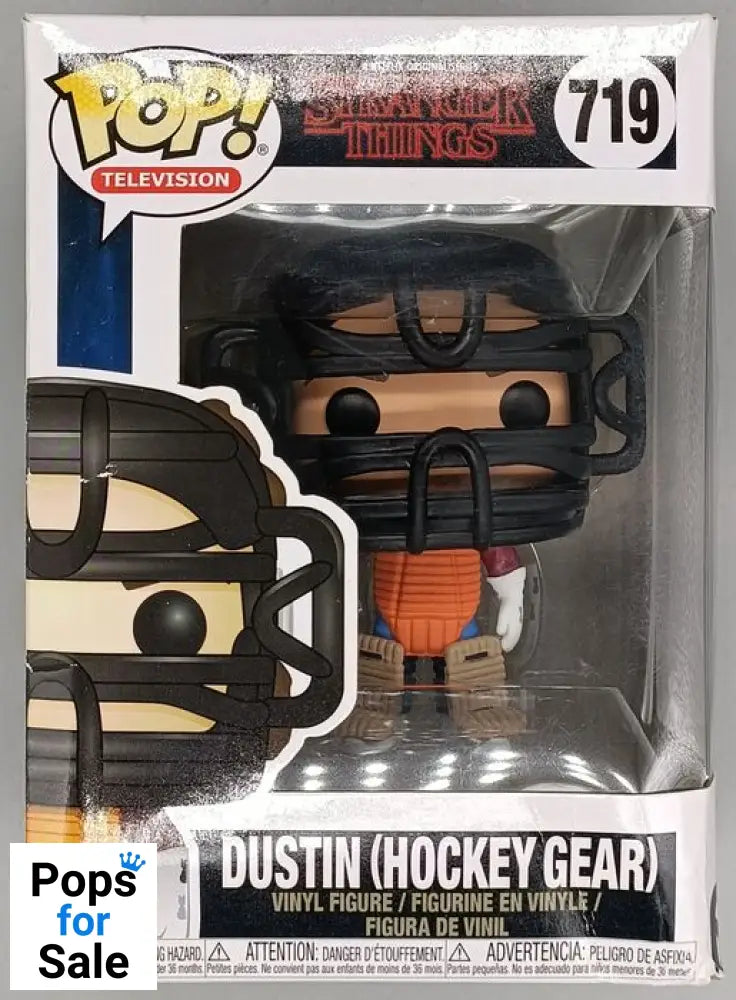 #719 Dustin (Hockey Gear) - Stranger Things - Box Damaged Funko POP