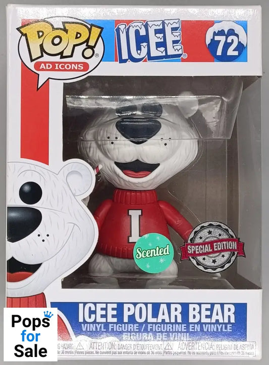 72 Icee Polar Bear (Grape) - Scented - Ad Icons - Funko POP - Box Damaged