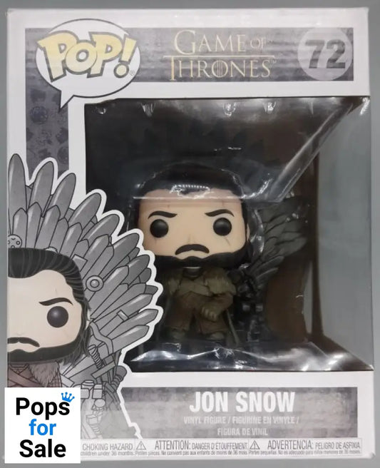 72 Jon Snow (on Iron Throne) Deluxe Game of Thrones Funko POP - Damaged Box
