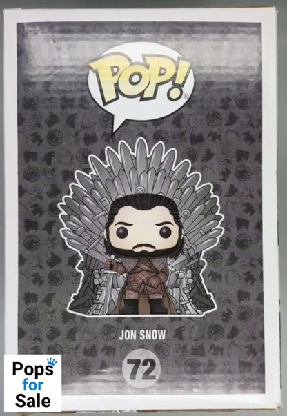 72 Jon Snow (on Iron Throne) Deluxe Game of Thrones Funko POP - Damaged Box