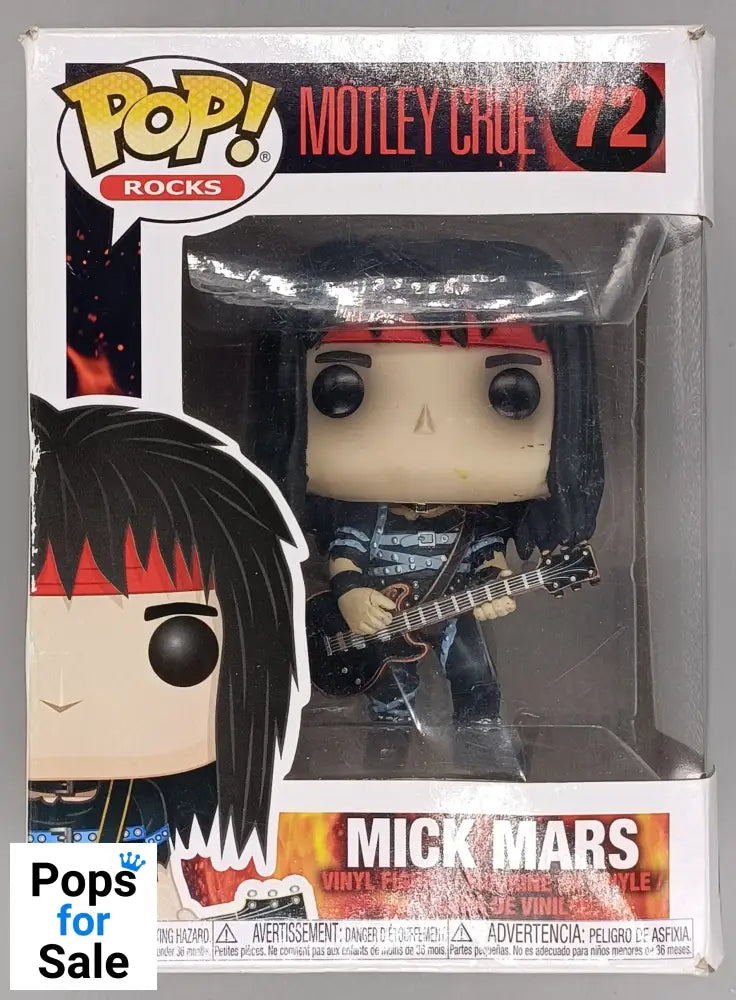 72 Mick Mars - Motley Crue - Rocks- Box Damaged Funko POP