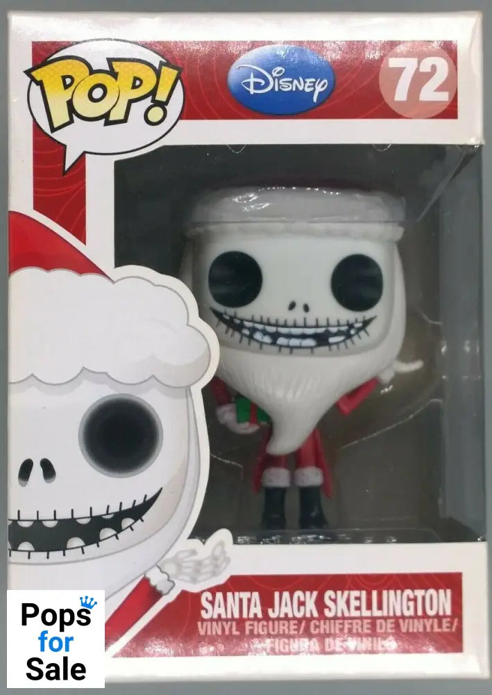 #72 Santa Jack Skellington Disney The Nightmare Box Damaged Funko POP