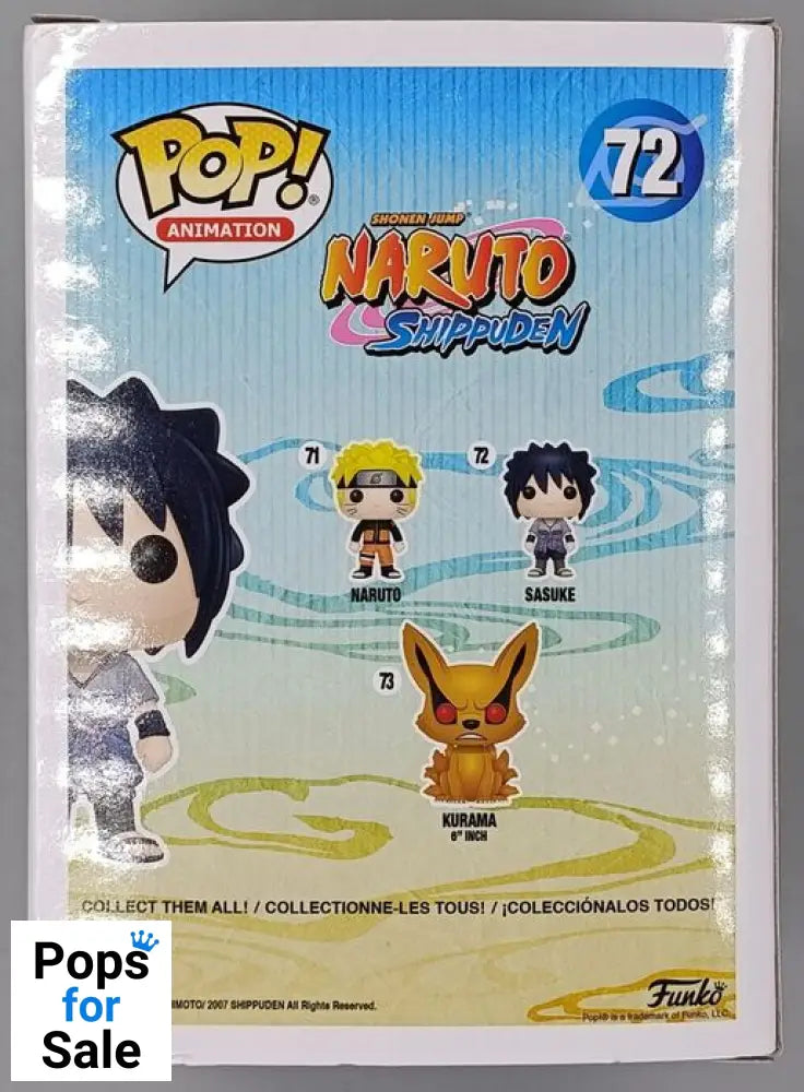 #72 Sasuke - Naruto Shippuden - Box Damaged Funko POP