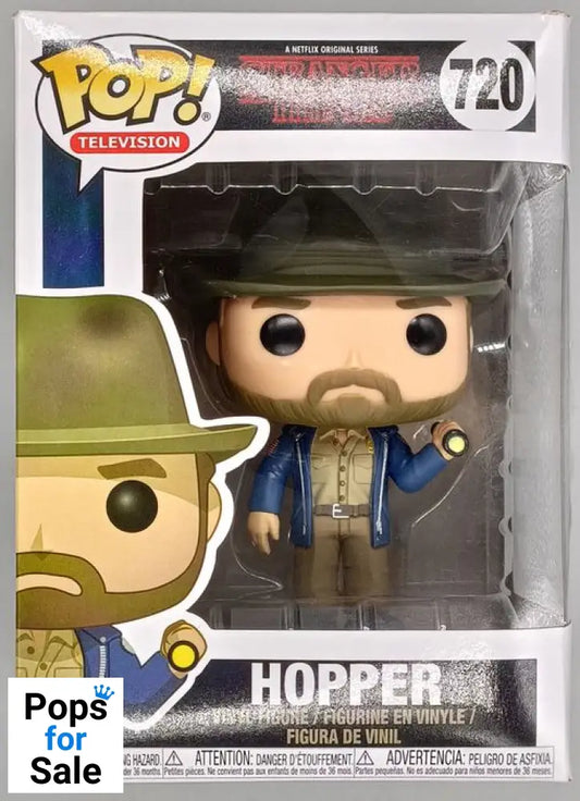 #720 Hopper (w/ Flashlight) - Stranger Things - Box Damaged Funko POP