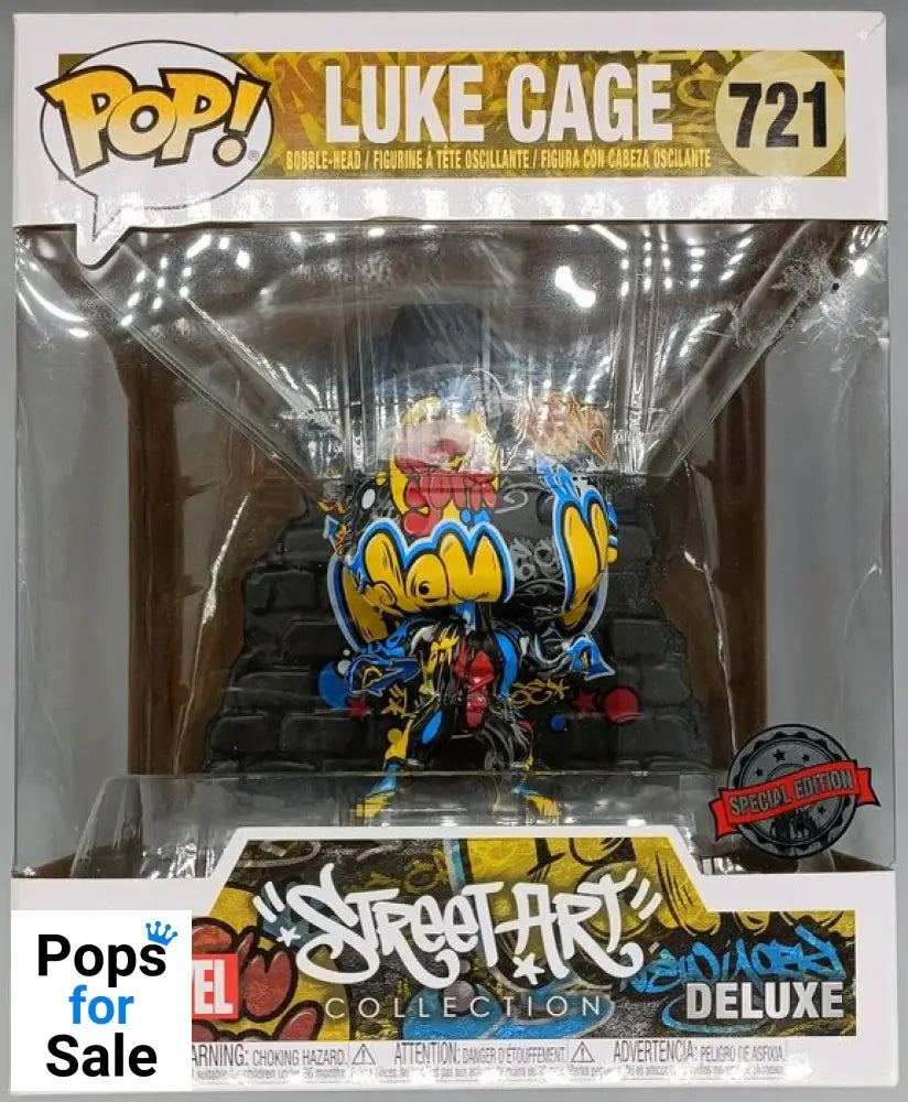 #721 Luke Cage - Deluxe - Marvel Street Art - Box Damaged Funko POP