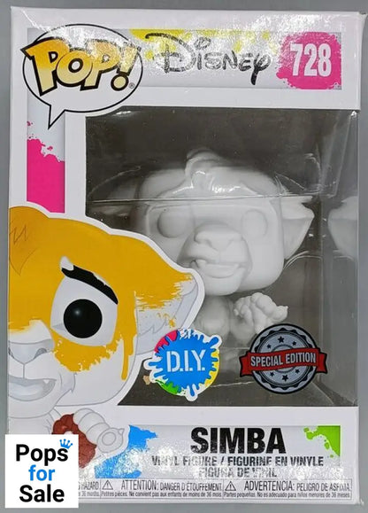 #728 Simba (w/ Grub, DIY) - Disney Lion King - Box Damaged Funko POP