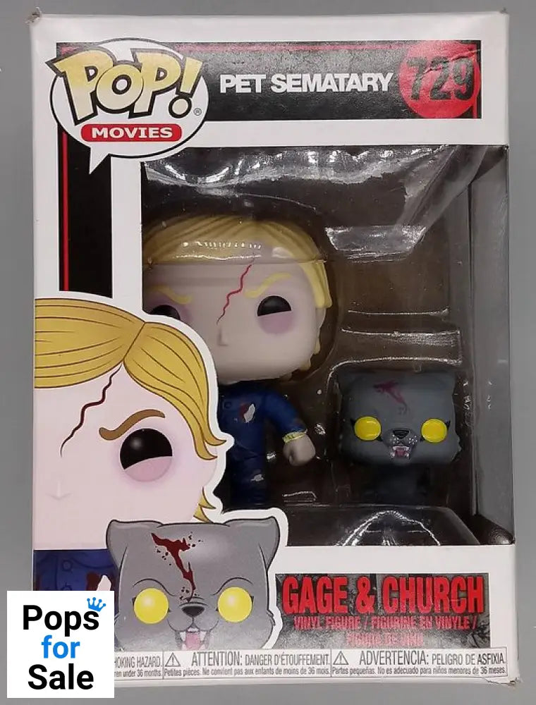 #729 Gage & Church - Horror - Pet Sematary - Box Damaged Funko POP