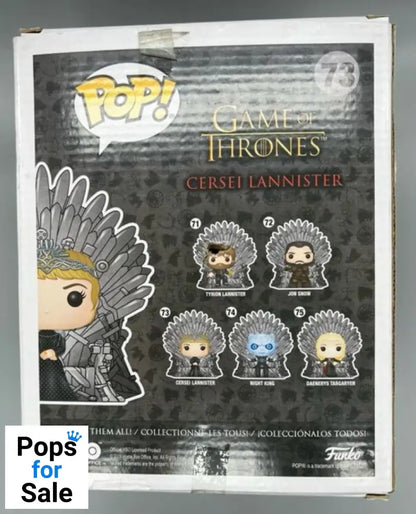 73 Cersei Lannister (on Iron Throne) Deluxe Game of Thrones Funko POP - Box Damaged