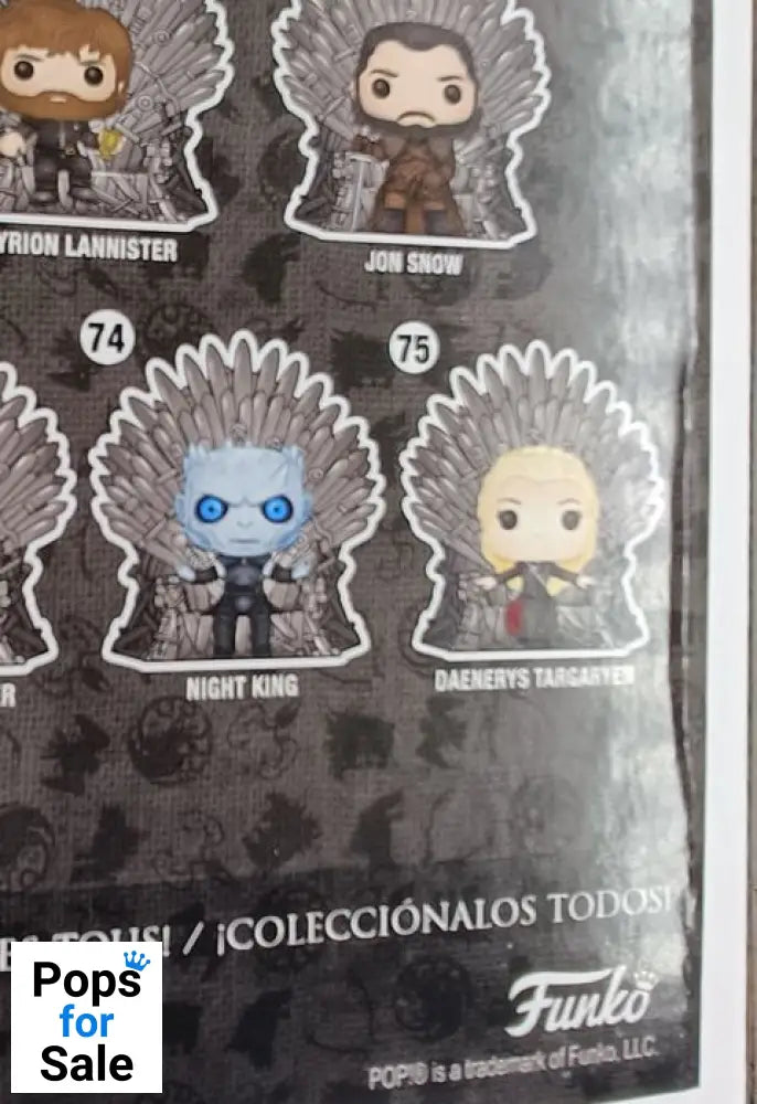 #74 Night King (Iron Throne) Deluxe Metallic Game of Box Damaged Funko POP