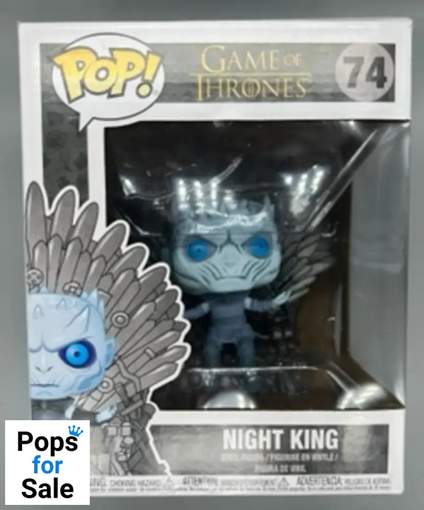 #74 Night King (on Iron Throne) Deluxe - Game of Thro Box Damaged Funko POP