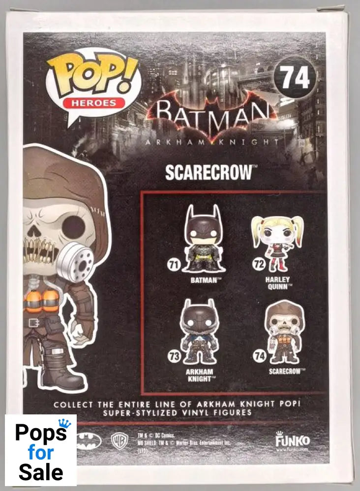 #74 Scarecrow - DC - Batman Arkham Knight - Box Damaged Funko POP