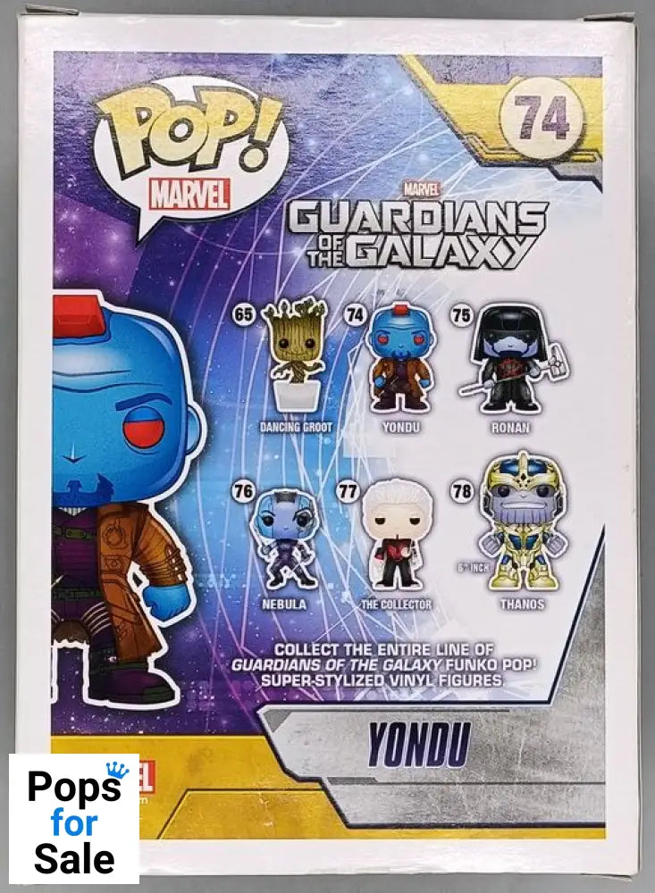 #74 Yondu - Marvel Guardians of the Galaxy - Box Damaged Funko POP