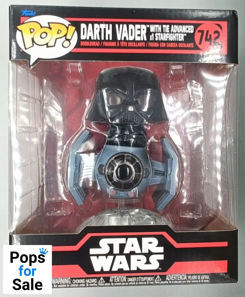 742 Darth Vader w/Tie Fighter Advanced X1 - Star Wars Funko POP - Brand New