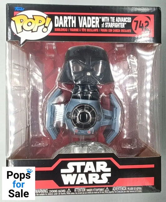 742 Darth Vader w/Tie Fighter Advanced X1 - Star Wars Funko POP - Brand New