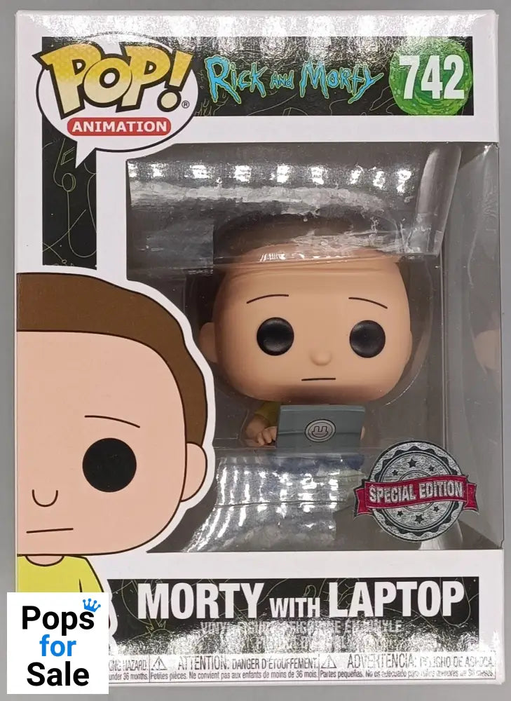 742 Morty (with Laptop)  Rick and Morty  Special Edition Funko POP - Box Damaged