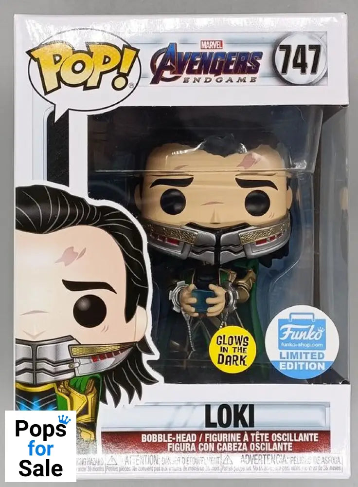 747 Loki (w/ Tesseract) - Glow - Marvel Avengers Endgame Funko POP