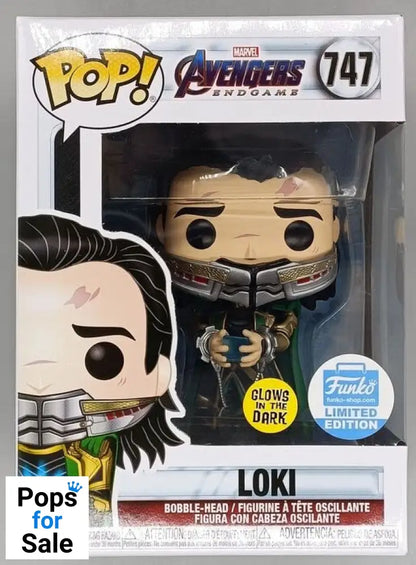 747 Loki (w/ Tesseract) - Glow - Marvel Avengers Endgame Funko POP