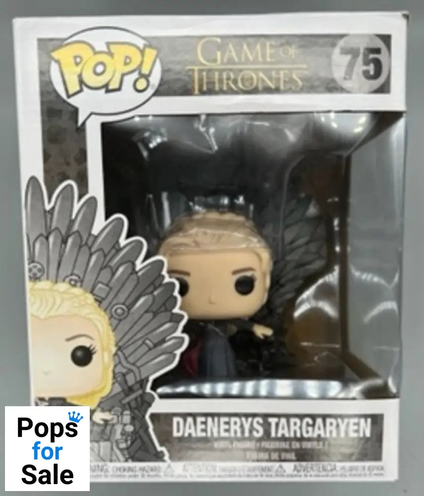 #75 Daenerys Targaryen (Iron Throne) Deluxe Game of T Box Damaged Funko POP