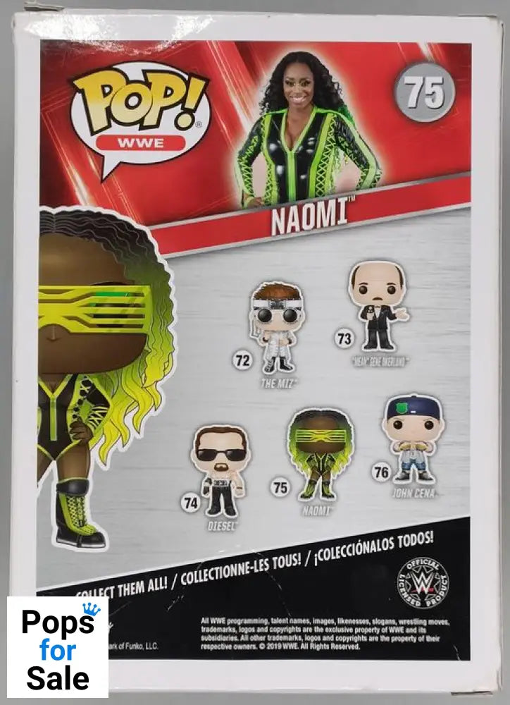 #75 Naomi - Glow Chase - WWE - Box Damaged Funko POP