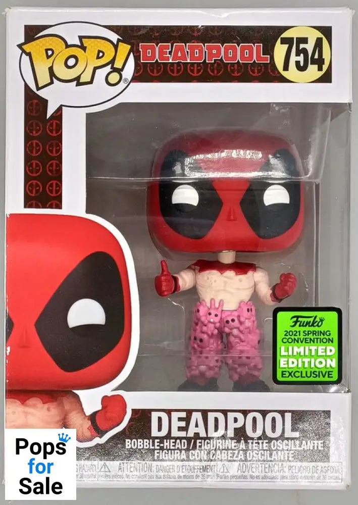 #754 Deadpool (w/ Teddy Pants) Marvel - 2021 Con Box Damaged Funko POP