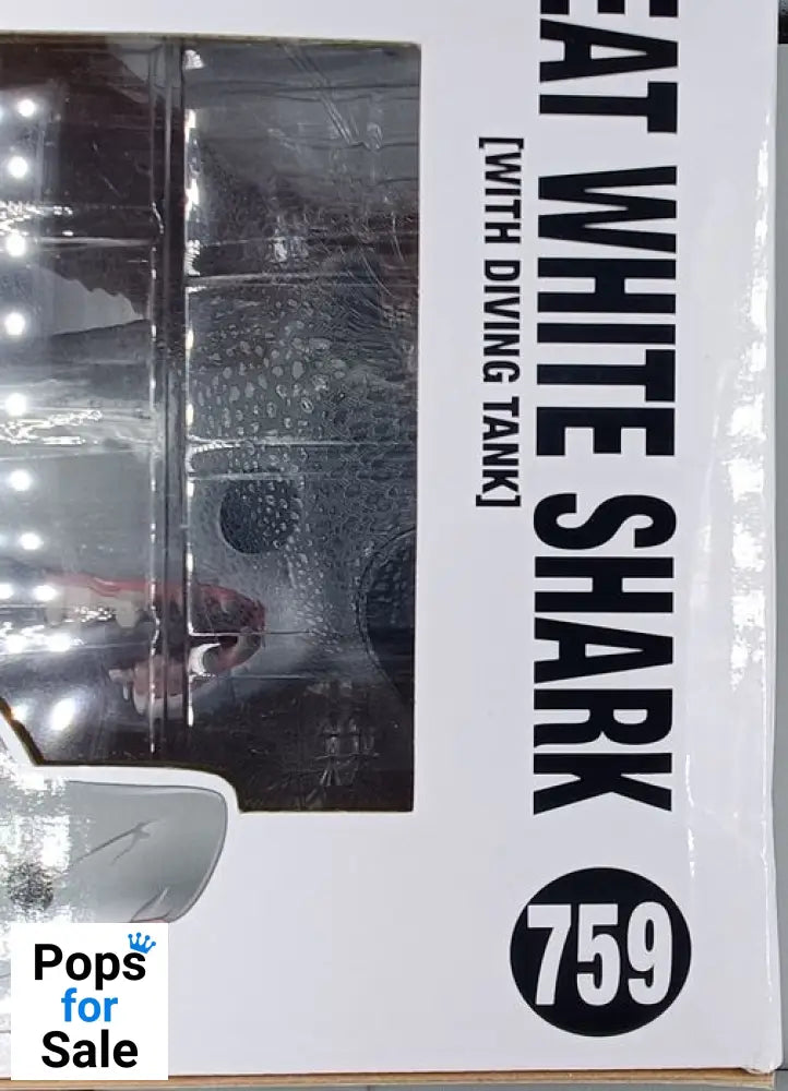 #759 Great White Shark (with Diving Tank) 6 Inch JAWS Box Damaged Funko POP