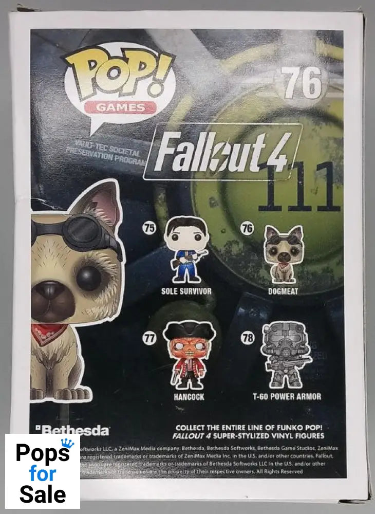 76 Dogmeat - Fallout 4 - Funko POP - Box Damaged