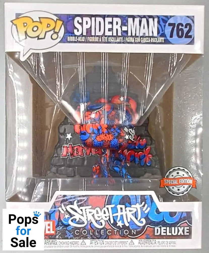 #762 Spider-Man - Deluxe - Marvel Street Art - Box Damaged Funko POP