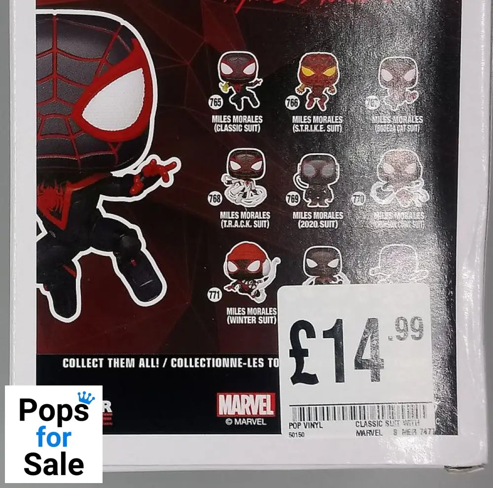765 Miles Morales (Classic Suit)  SpiderMan Funko POP - Box Damaged