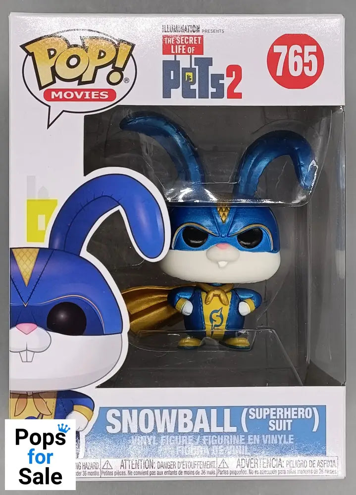 #765 Snowball (Superhero Suit) - The Secret Life Of Pets Funko POP