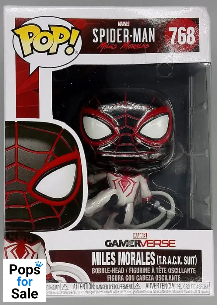 #768 Miles Morales (T.R.A.C.K. Suit) - Spider-Man Box Damaged Funko POP