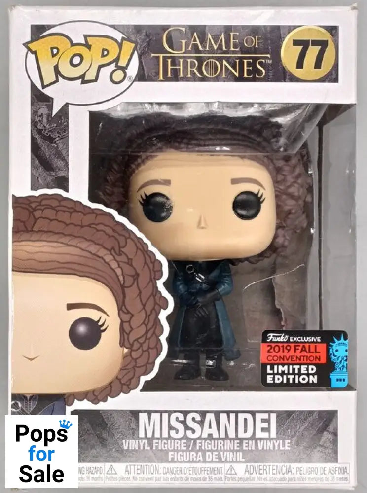 #77 Missandei - Game of Thrones - 2019 Con - Box Damaged Funko POP