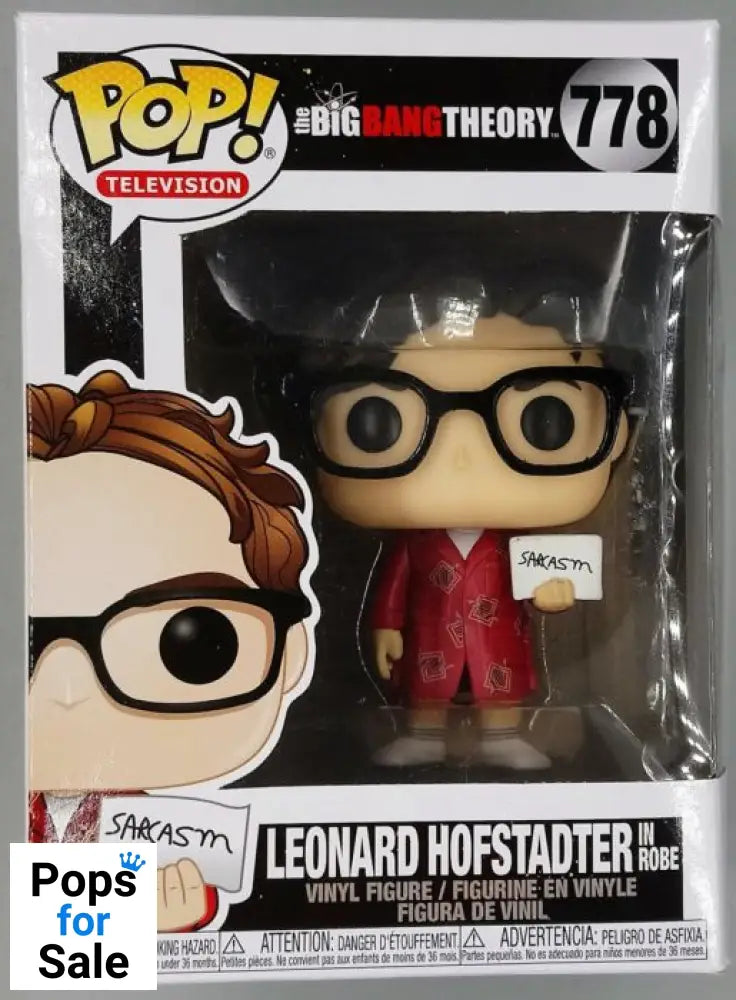 #778 Leonard Hofstadter (in Robe) Big Bang Theory Box Damaged Funko POP