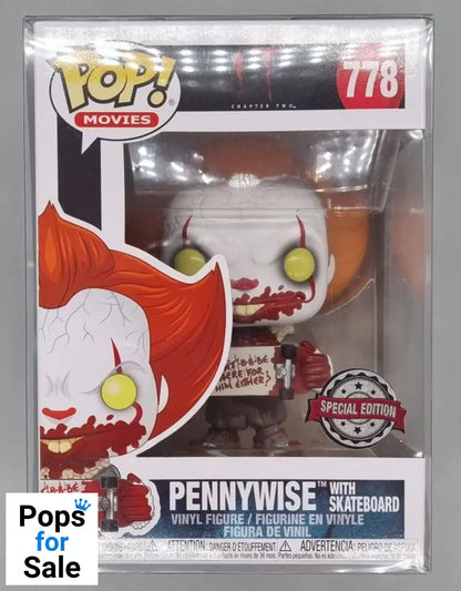 #778 Pennywise (with Skateboard) - IT - Horror Funko POP