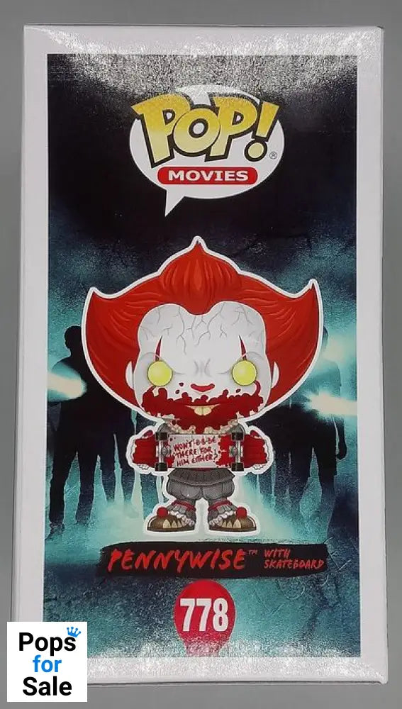 #778 Pennywise (with Skateboard) - IT - Horror Funko POP