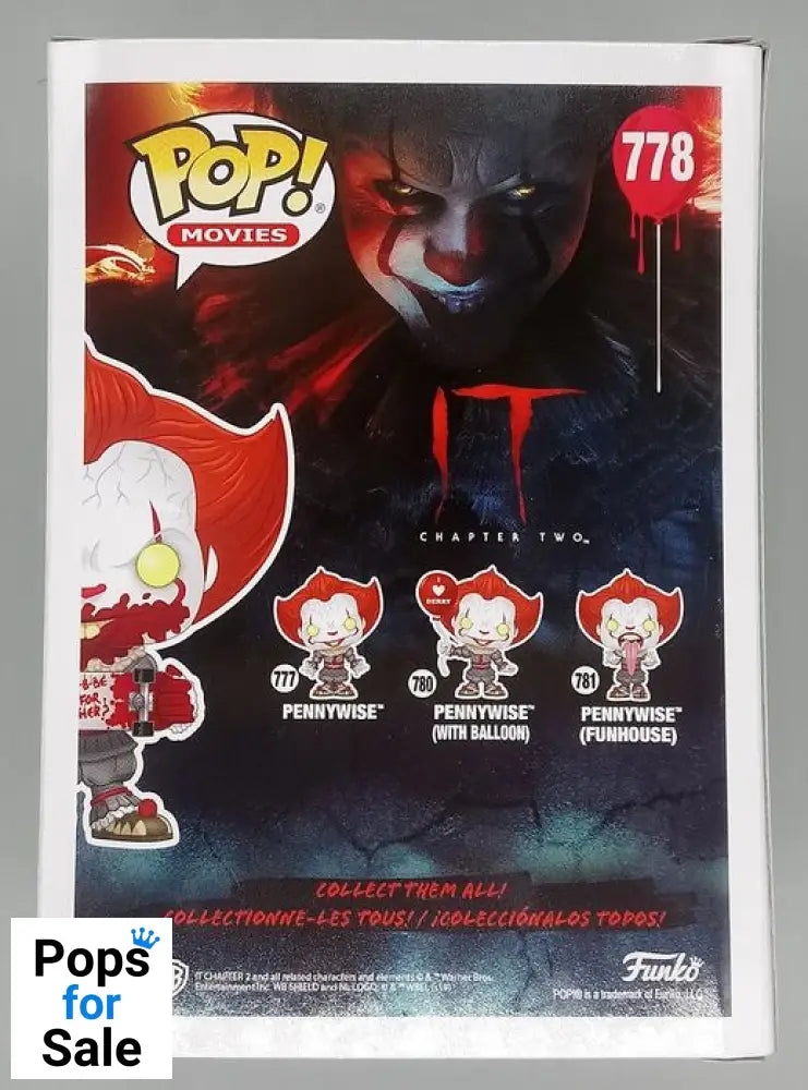 #778 Pennywise (with Skateboard) - IT - Horror Funko POP