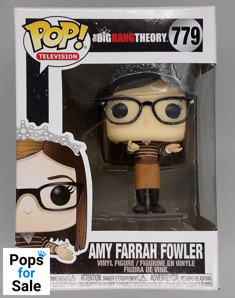 779 Amy Farrah Fowler (w/ Tiara) - Big Bang Theory Funko POP - Box Damaged