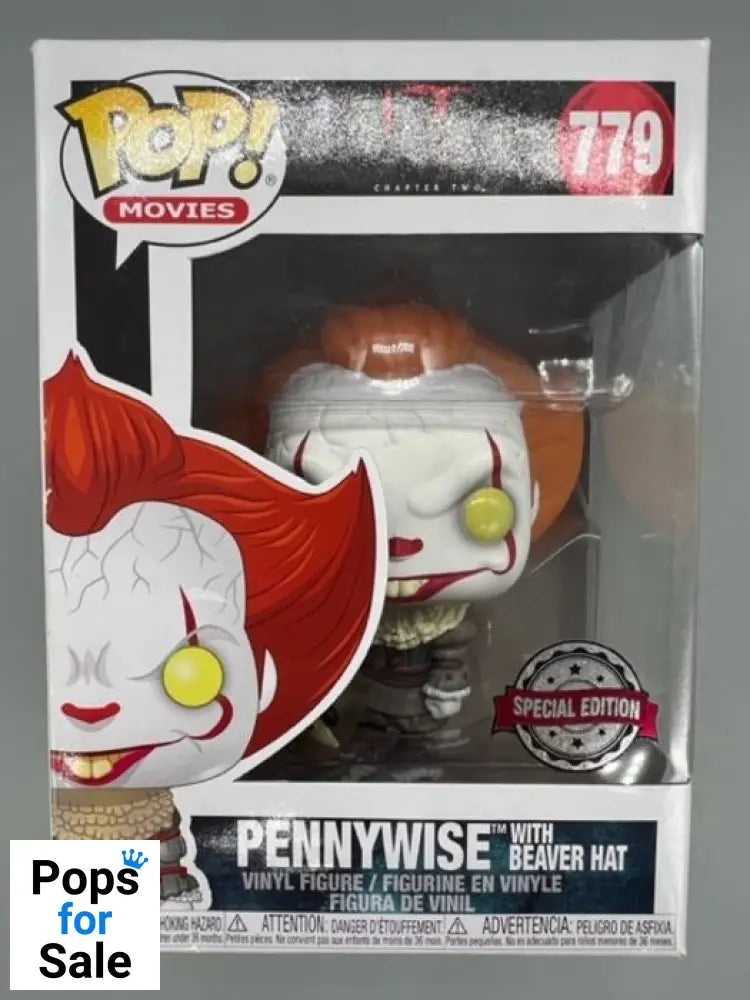 779 Pennywise (with Beaver Hat) - IT - Horror - Funko POP - Box Damaged