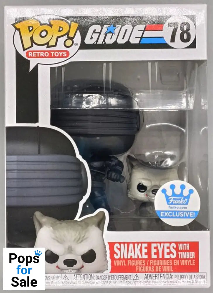 #78 Snake Eyes (w/ Timber) - GI Joe - Box Damaged Funko POP