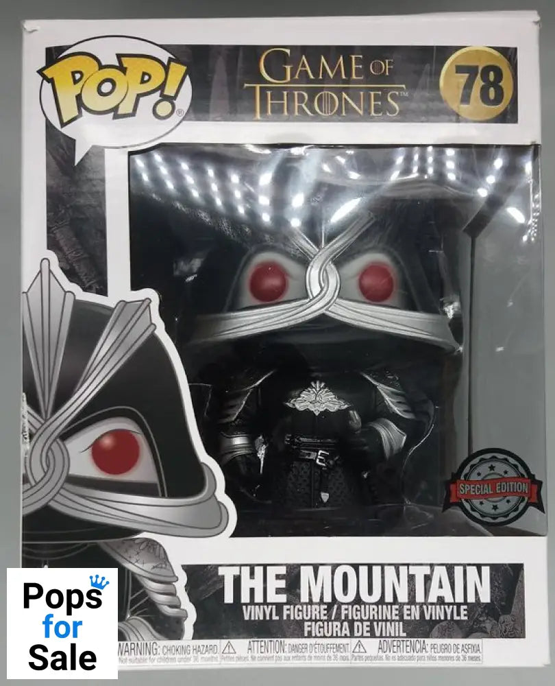 #78 The Mountain (Masked) - 6 Inch - Game of Thrones Box Damaged Funko POP