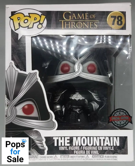 #78 The Mountain (Masked) - 6 Inch - Game of Thrones Box Damaged Funko POP