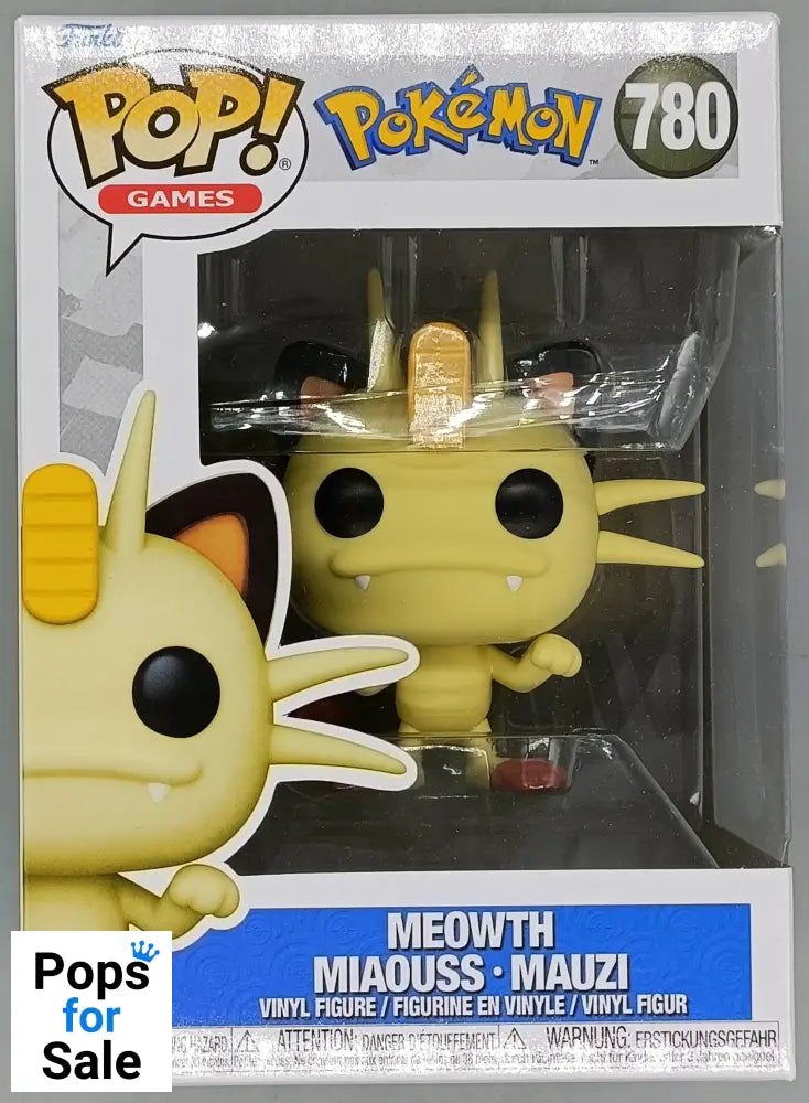 #780 Meowth - Pokemon - Brand New Funko POP in Protector