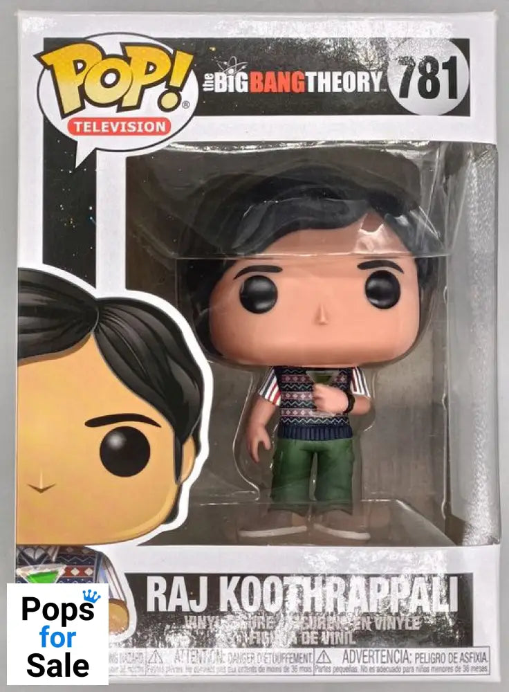 #781 Raj Koothrappali (w/ Cocktail) - Big Bang Theory Funko POP