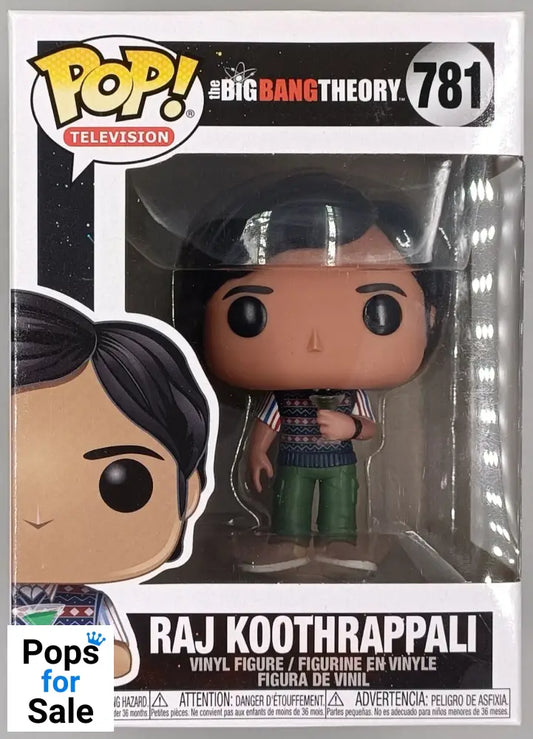 781 Raj Koothrappali (w/ Cocktail) - Big Bang Theory Funko POP - Box Damaged
